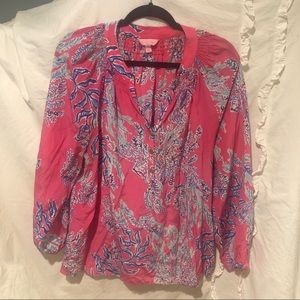 Lilly Pulitzer Elsa Top - Coral Reef Design
